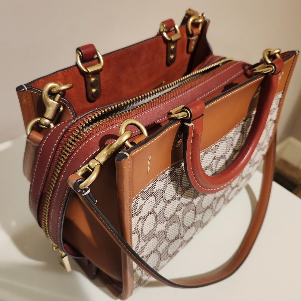 Coach Rogue Bag 25 In Signature Textile Jacquard With Embroidered Elephant - Picture 4 of 11